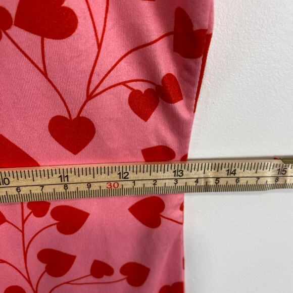 Valentine's Day Mini Dress All Over Heart Print Red and Pink M - Picture 6 of 7